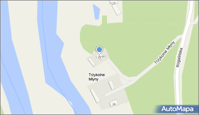 Trzykolne Młyny, Trzykolne Młyny, 3, mapa Trzykolne Młyny