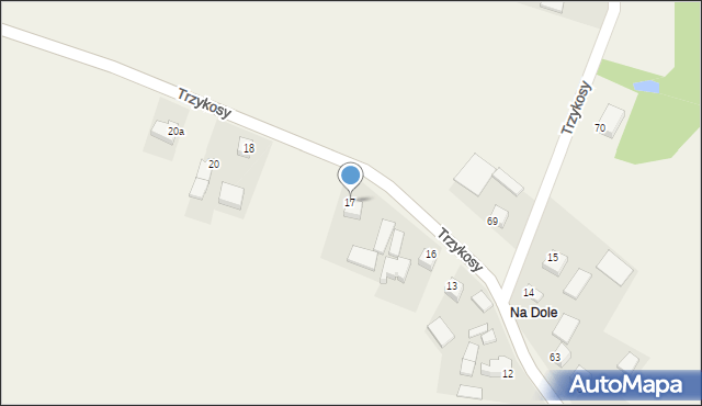 Trzykosy, Trzykosy, 17, mapa Trzykosy