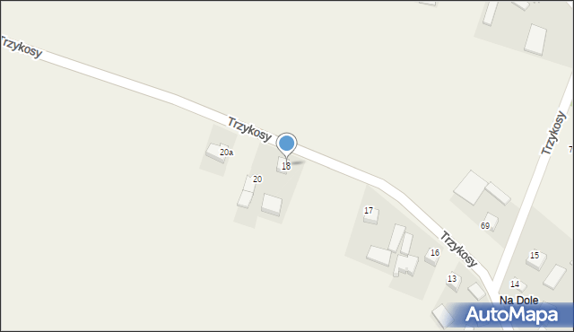 Trzykosy, Trzykosy, 18, mapa Trzykosy