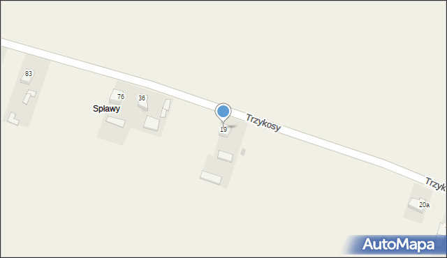 Trzykosy, Trzykosy, 19, mapa Trzykosy