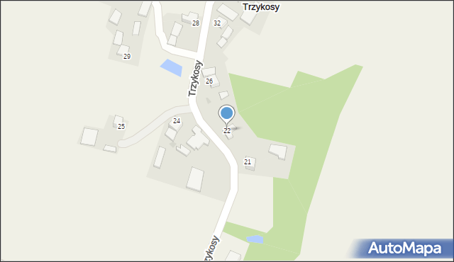 Trzykosy, Trzykosy, 22, mapa Trzykosy