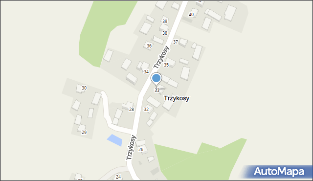 Trzykosy, Trzykosy, 33, mapa Trzykosy