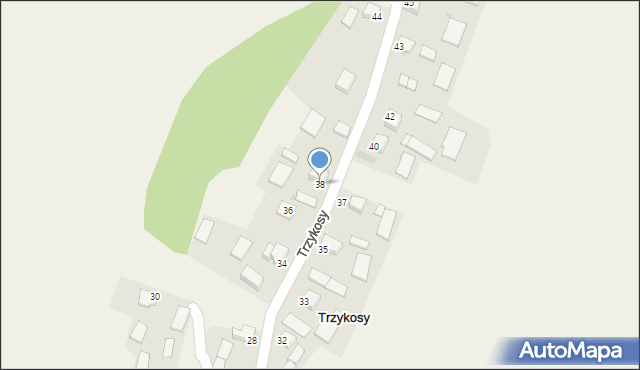 Trzykosy, Trzykosy, 38, mapa Trzykosy