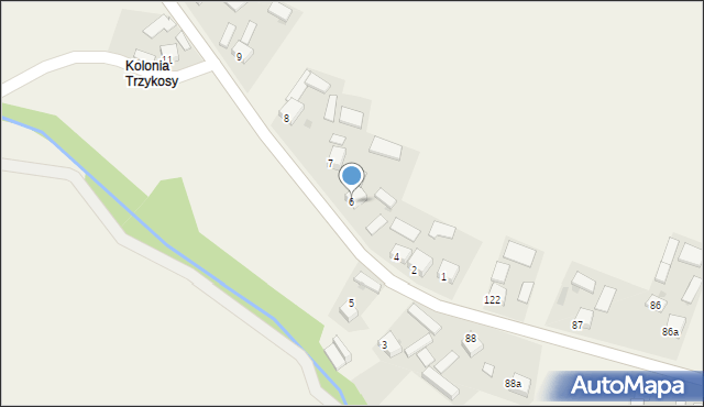 Trzykosy, Trzykosy, 6, mapa Trzykosy