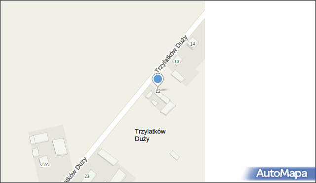 Trzylatków Duży, Trzylatków Duży, 12, mapa Trzylatków Duży