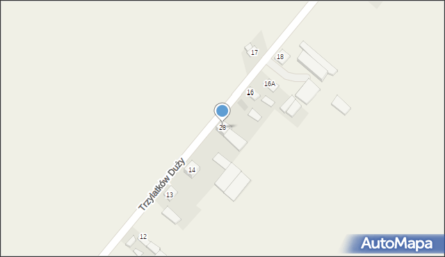 Trzylatków Duży, Trzylatków Duży, 28, mapa Trzylatków Duży