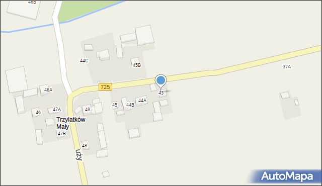 Trzylatków Duży, Trzylatków Duży, 43, mapa Trzylatków Duży