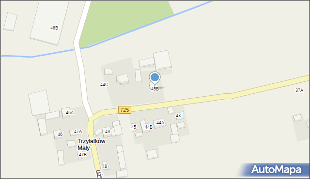 Trzylatków Duży, Trzylatków Duży, 45B, mapa Trzylatków Duży