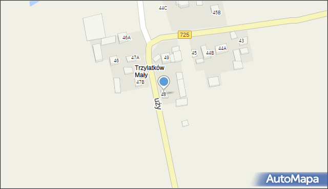 Trzylatków Duży, Trzylatków Duży, 48, mapa Trzylatków Duży