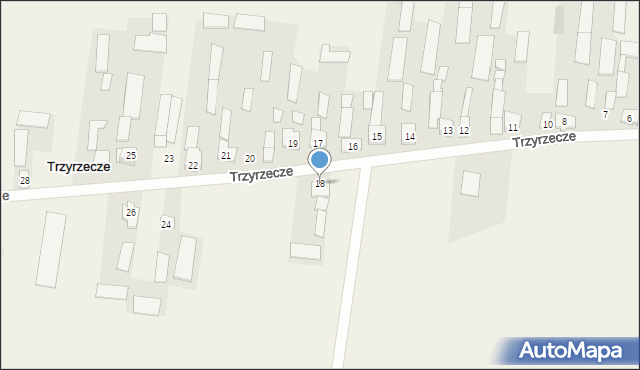 Trzyrzecze, Trzyrzecze, 18, mapa Trzyrzecze