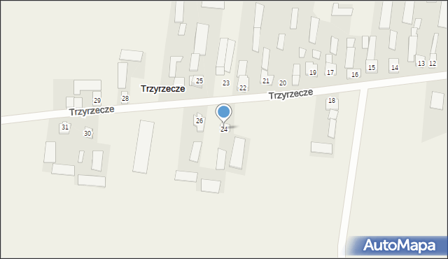 Trzyrzecze, Trzyrzecze, 24, mapa Trzyrzecze