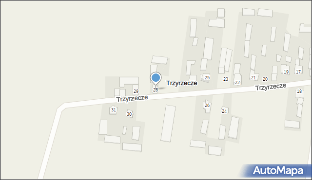 Trzyrzecze, Trzyrzecze, 28, mapa Trzyrzecze