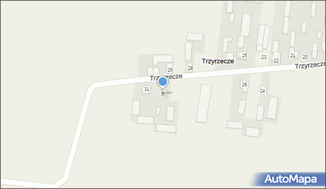 Trzyrzecze, Trzyrzecze, 30, mapa Trzyrzecze