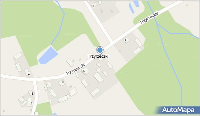 Trzyrzeczki, Trzyrzeczki, 7, mapa Trzyrzeczki