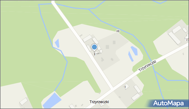 Trzyrzeczki, Trzyrzeczki, 8, mapa Trzyrzeczki