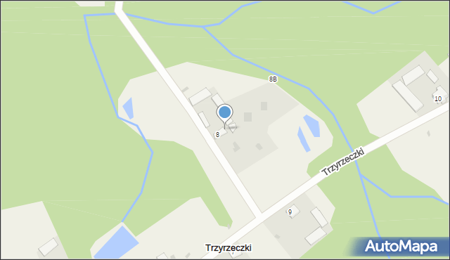 Trzyrzeczki, Trzyrzeczki, 8A, mapa Trzyrzeczki