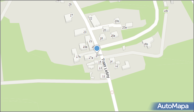 Warszawa, Trakt Leśny, 17, mapa Warszawy