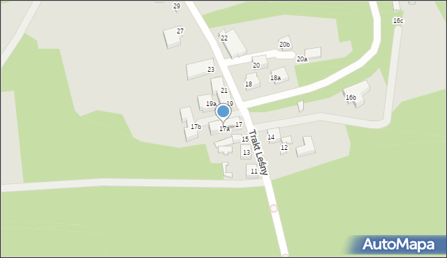 Warszawa, Trakt Leśny, 17a, mapa Warszawy