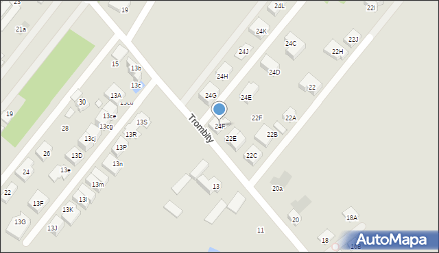 Warszawa, Trombity, 24F, mapa Warszawy