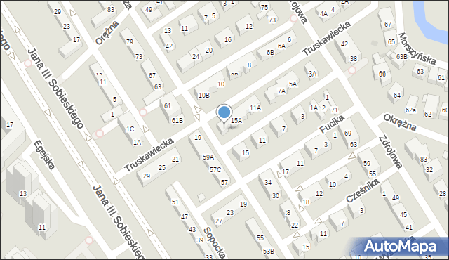 Warszawa, Truskawiecka, 17A, mapa Warszawy