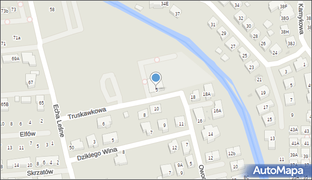 Warszawa, Truskawkowa, 5, mapa Warszawy