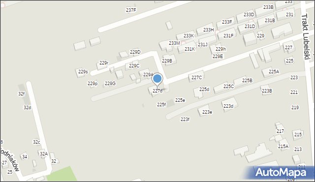 Warszawa, Trakt Lubelski, 227d, mapa Warszawy