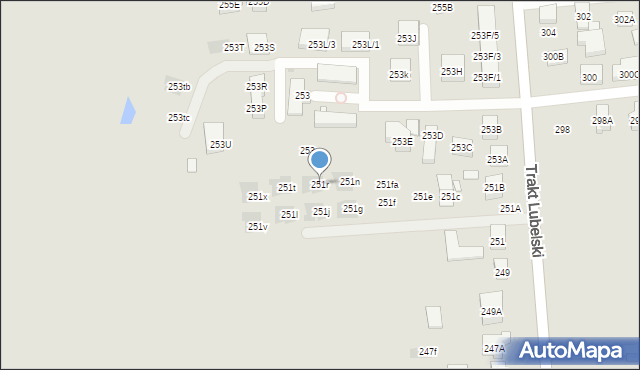 Warszawa, Trakt Lubelski, 251r, mapa Warszawy