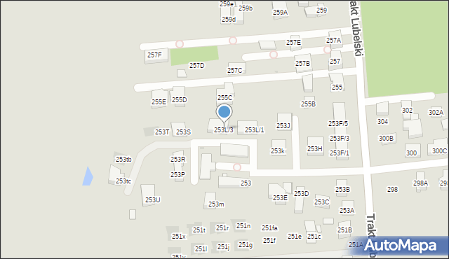 Warszawa, Trakt Lubelski, 253L/3, mapa Warszawy