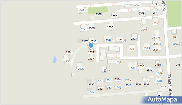 Warszawa, Trakt Lubelski, 253R, mapa Warszawy