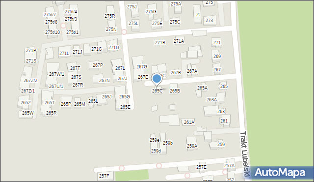 Warszawa, Trakt Lubelski, 265C, mapa Warszawy