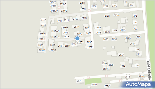 Warszawa, Trakt Lubelski, 265K, mapa Warszawy