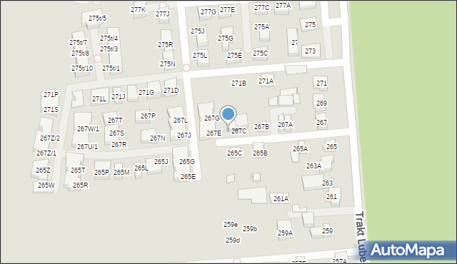 Warszawa, Trakt Lubelski, 267D, mapa Warszawy