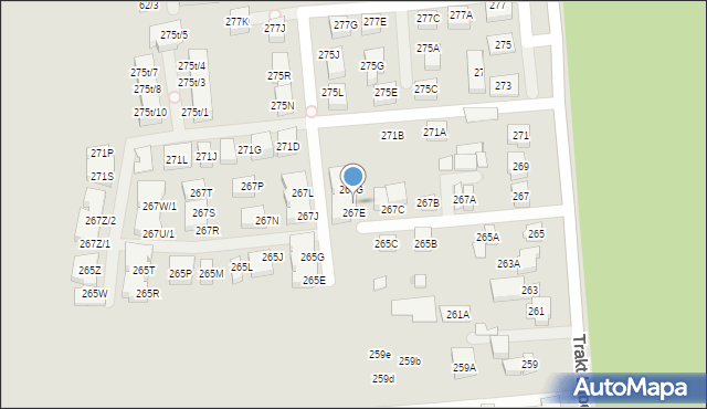 Warszawa, Trakt Lubelski, 267F, mapa Warszawy