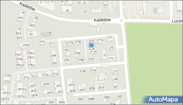 Warszawa, Trakt Lubelski, 275B, mapa Warszawy