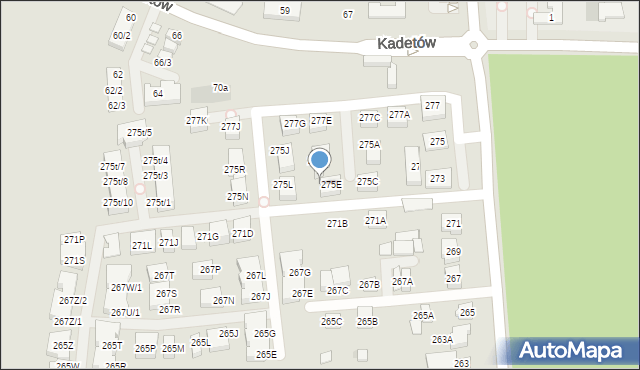 Warszawa, Trakt Lubelski, 275F, mapa Warszawy