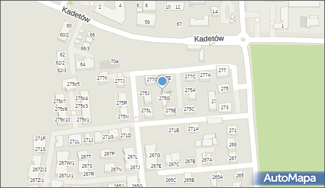Warszawa, Trakt Lubelski, 275H, mapa Warszawy