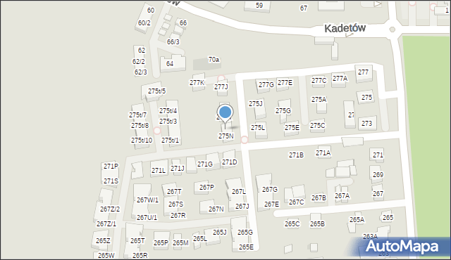 Warszawa, Trakt Lubelski, 275P, mapa Warszawy