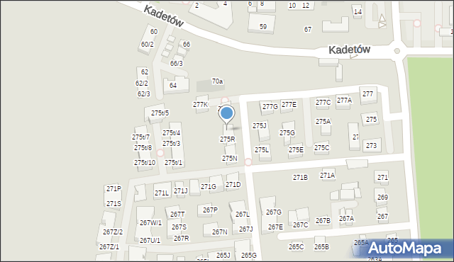 Warszawa, Trakt Lubelski, 275S, mapa Warszawy