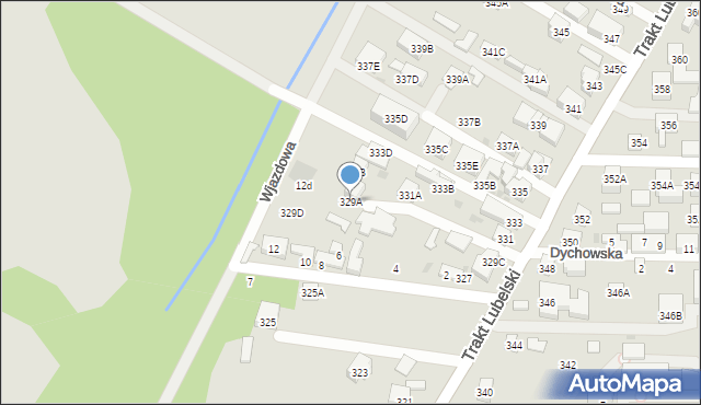 Warszawa, Trakt Lubelski, 329A, mapa Warszawy