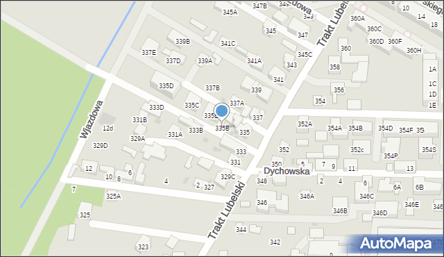 Warszawa, Trakt Lubelski, 335B, mapa Warszawy