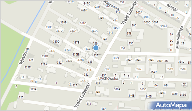 Warszawa, Trakt Lubelski, 337, mapa Warszawy