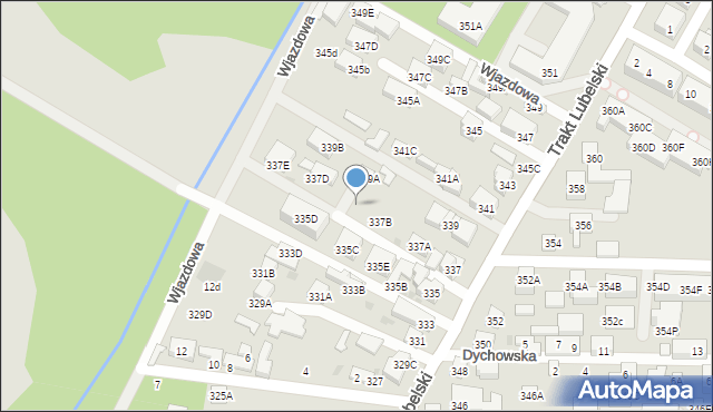 Warszawa, Trakt Lubelski, 337C, mapa Warszawy