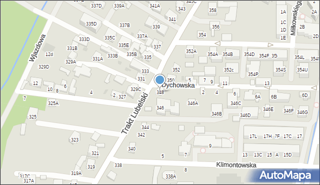 Warszawa, Trakt Lubelski, 348, mapa Warszawy
