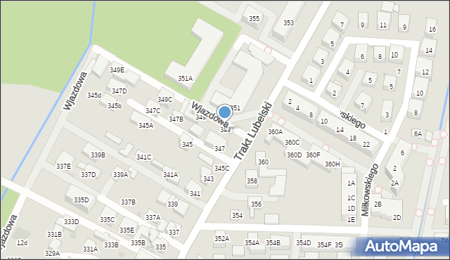 Warszawa, Trakt Lubelski, 349, mapa Warszawy