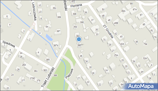 Warszawa, Trakt Lubelski, 390, mapa Warszawy