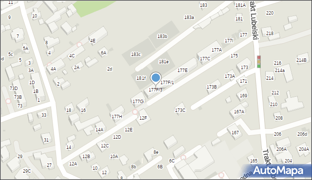 Warszawa, Trakt Lubelski, 177F/3, mapa Warszawy