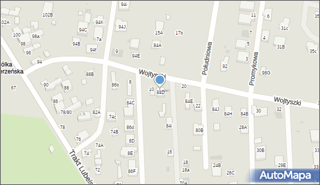 Warszawa, Trakt Lubelski, 84D, mapa Warszawy