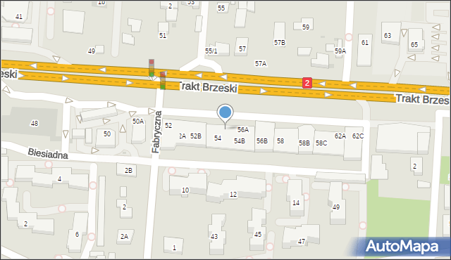 Warszawa, Trakt Brzeski, 54C, mapa Warszawy
