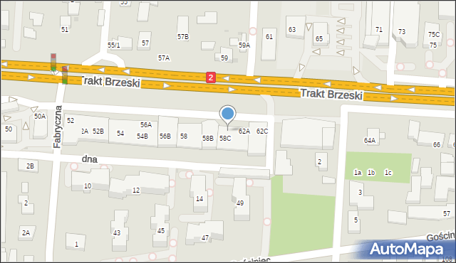 Warszawa, Trakt Brzeski, 60C, mapa Warszawy