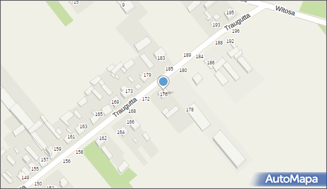 Wąsosz Dolny, Traugutta Romualda, gen., 176, mapa Wąsosz Dolny